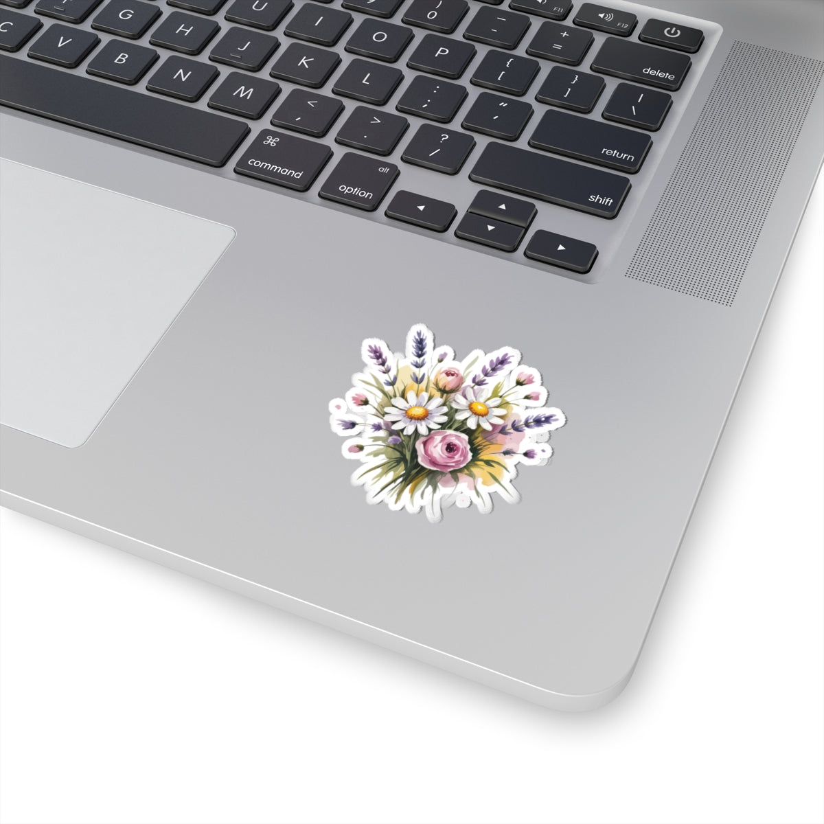 TEEZOCA pastel floral sticker bouquet with wildflowers and soft watercolor style
