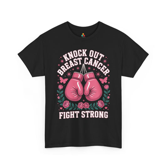Knock Out Breast Cancer Awareness Fight Strong Unisex T-shirt | TEEZOCA 