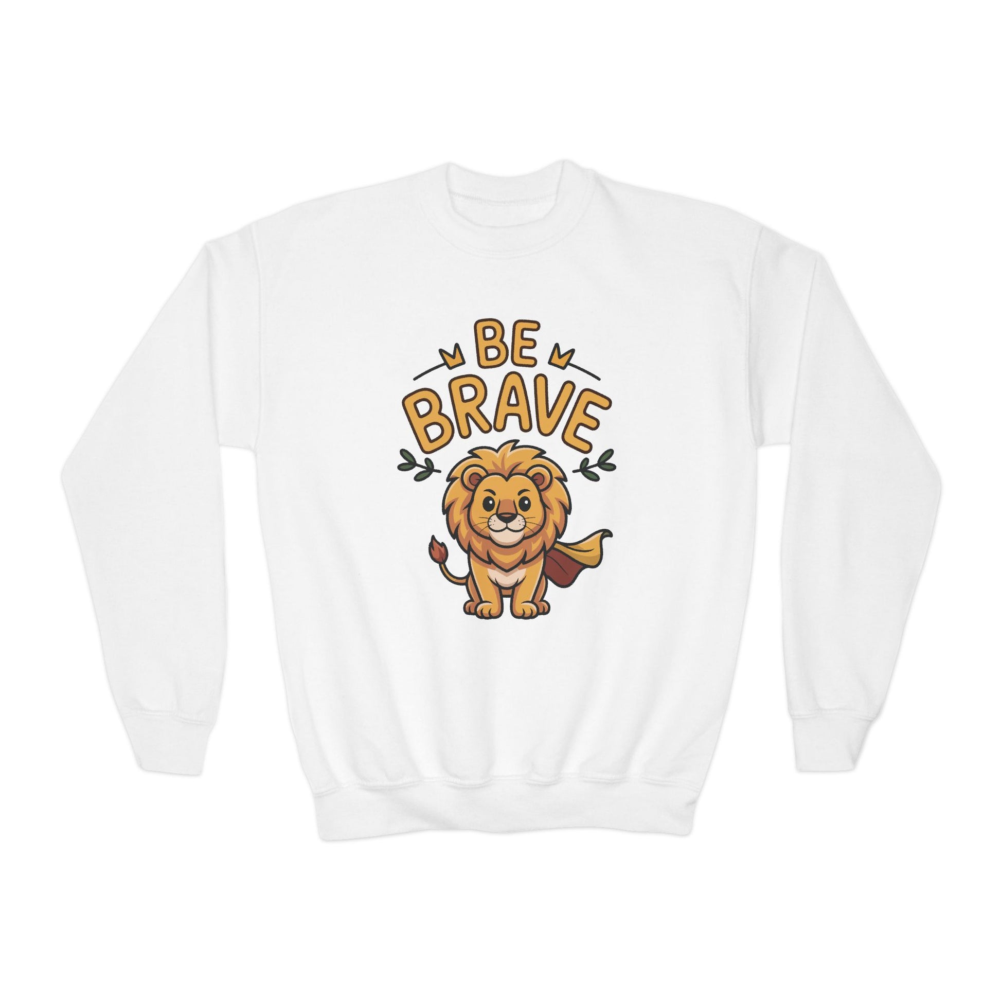 Be Brave Lion Youth Sweatshirt TEEZOCA