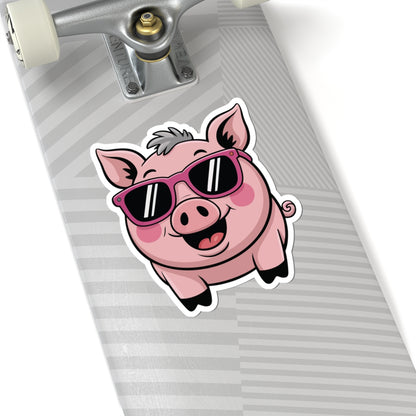 TEEZOCA cool pig sticker cartoon pig sunglasses