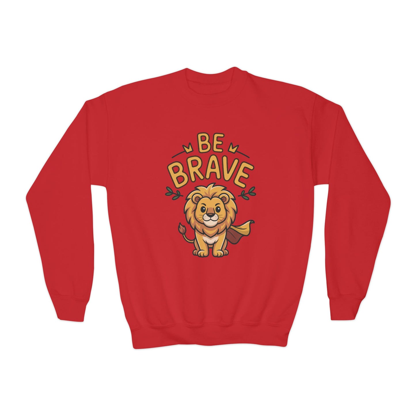Be Brave Lion Youth Sweatshirt TEEZOCA
