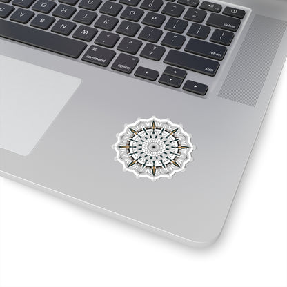 TEEZOCA abstract mandala pattern sticker detailed radial geometry artwork