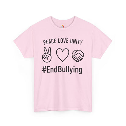 TEEZOCA unity day kindness symbols Unisex T-shirt clean design Peace Love Unity Unisex T-shirt for Unity Day Anti-Bullying Awareness | TEEZOCA 
