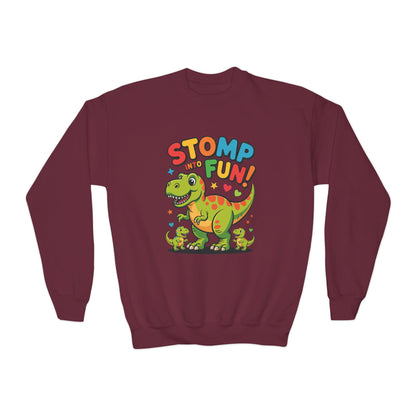Stomp Fun! Kids Dinosaur Crewneck Sweatshirt TEEZOCA