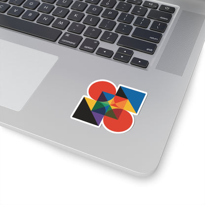 TEEZOCA modern geometric art sticker bold circles and triangles