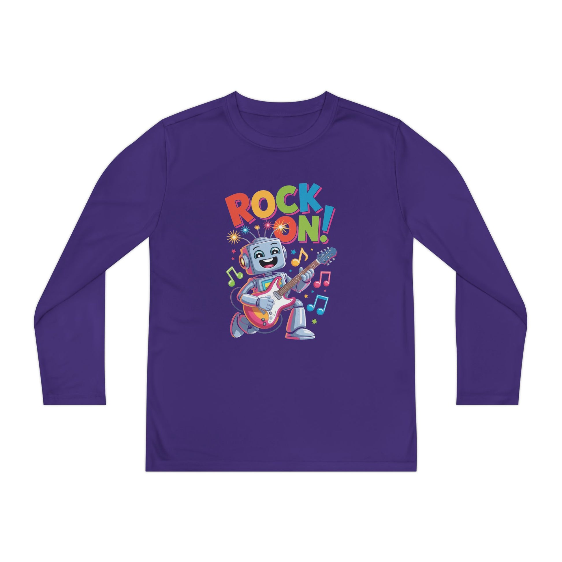 Rock On Robot Kids Long Sleeve T-Shirt TEEZOCA