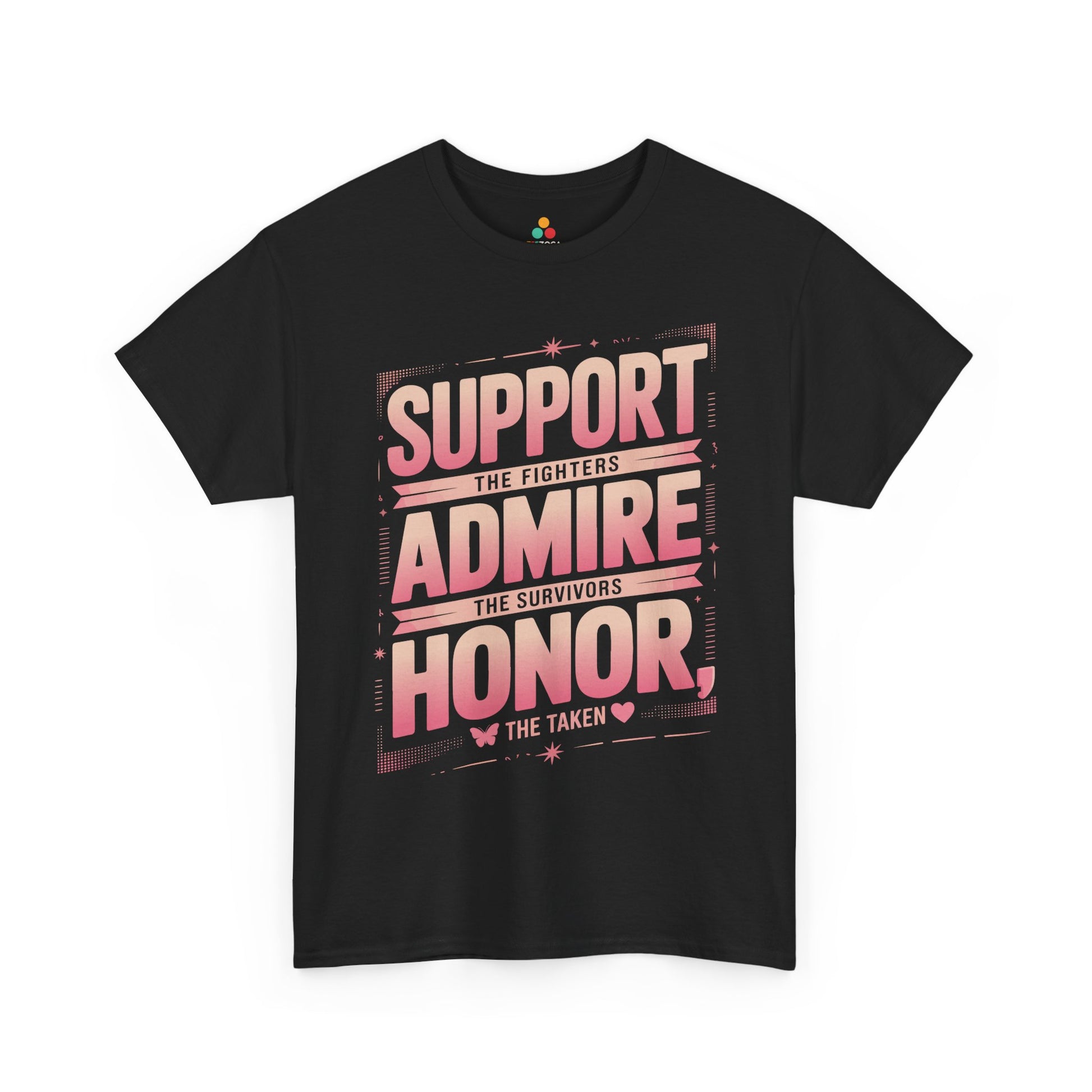 Support the Fighters Admire Survivors Honor Taken Breast Cancer Awareness Unisex T-shirt | TEEZOCA 