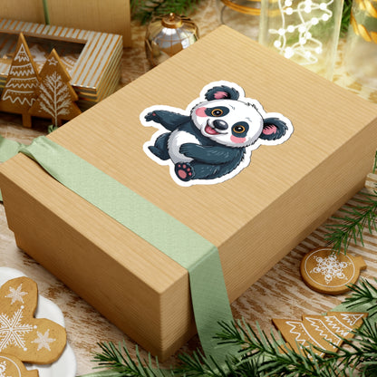 TEEZOCA adorable panda bear sticker happy character design