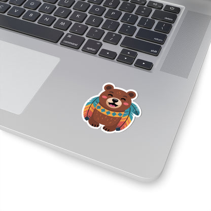 TEEZOCA cute smiling bear with tribal patterns