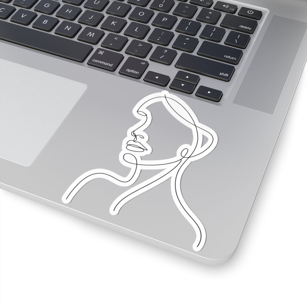 TEEZOCA minimalist one line face sticker continuous line art portrait