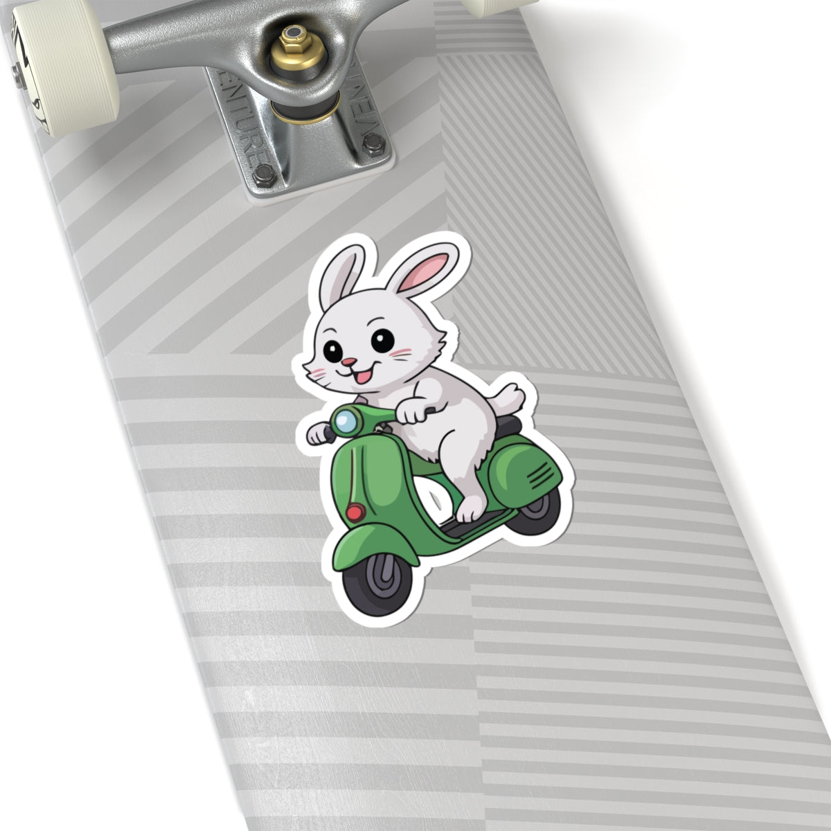 TEEZOCA bunny scooter sticker cute cartoon rabbit
