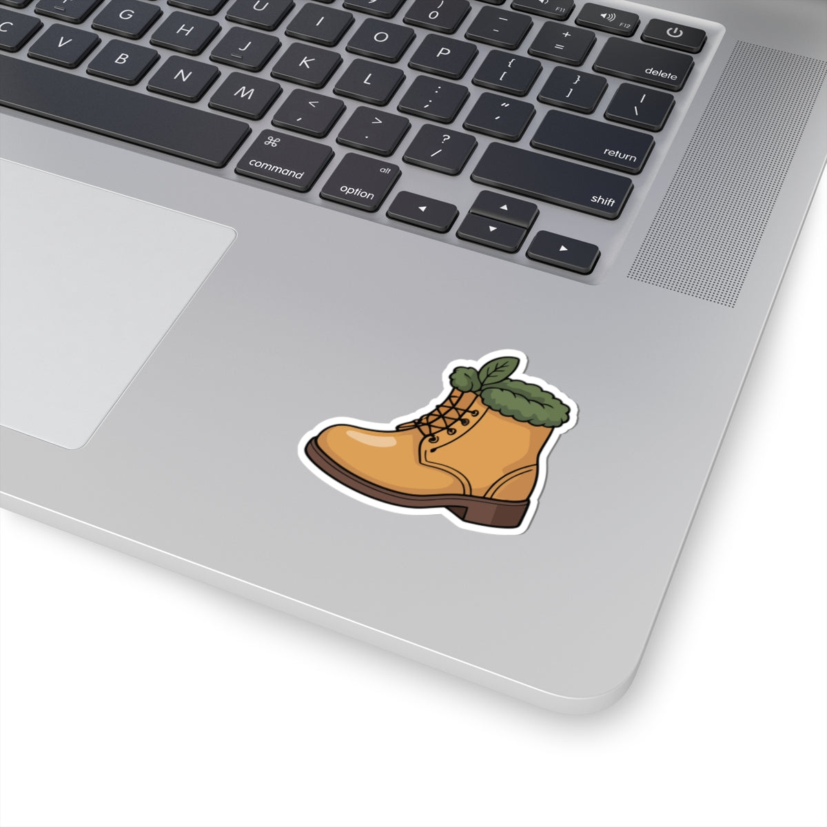 TEEZOCA cottagecore autumn boot sticker with leafy plant design
