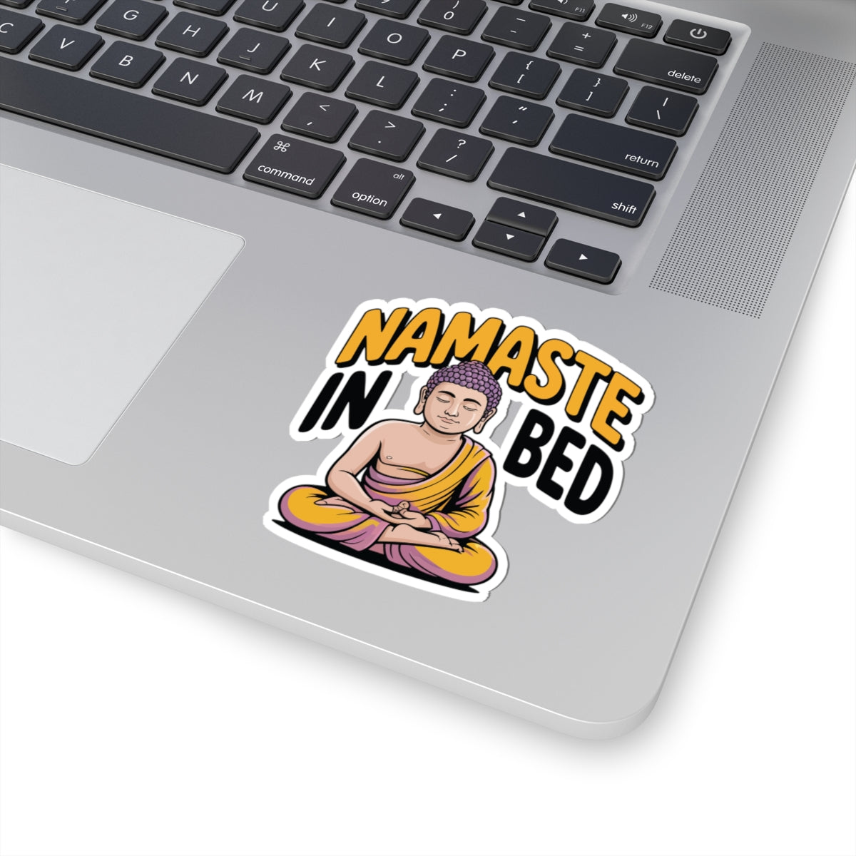 TEEZOCA funny Buddha yoga meditation humor stickerTEEZOCA funny Buddha yoga meditation humor sticker