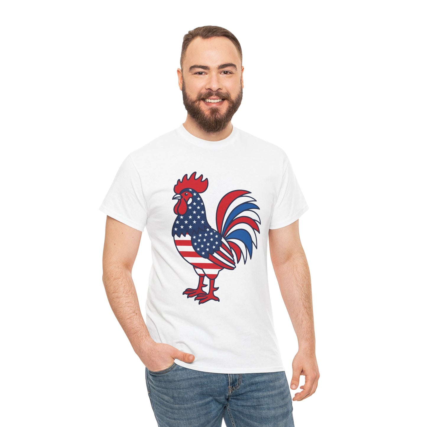 1776 2026 Patriotic American Rooster T-Shirt – USA 250th Anniversary Independence Day Gift | TEEZOCA 