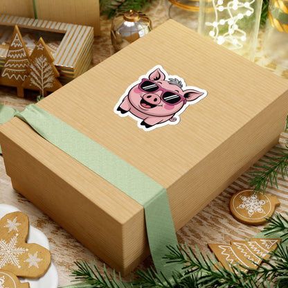 TEEZOCA funny pig sticker cute animal illustration