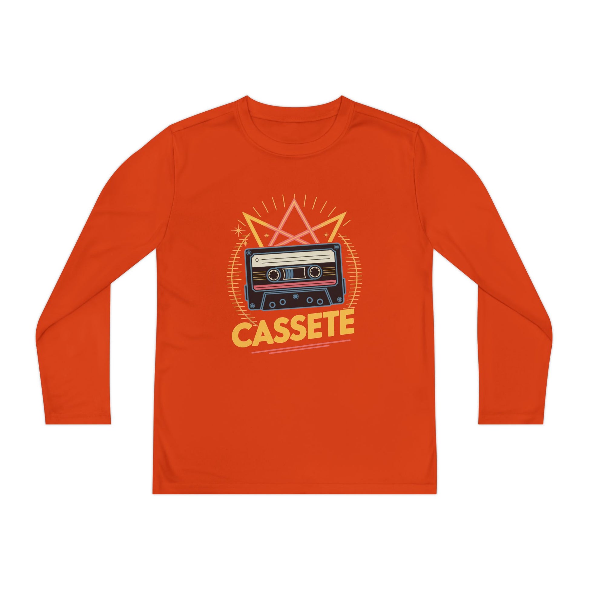 Youth Long Sleeve Tee — Retro Cassette Tape Graphic TEEZOCA
