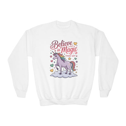 Believe in Magic Unicorn Youth Sweatshirt TEEZOCA