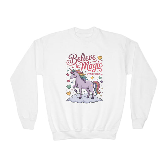 Believe in Magic Unicorn Youth Sweatshirt TEEZOCA