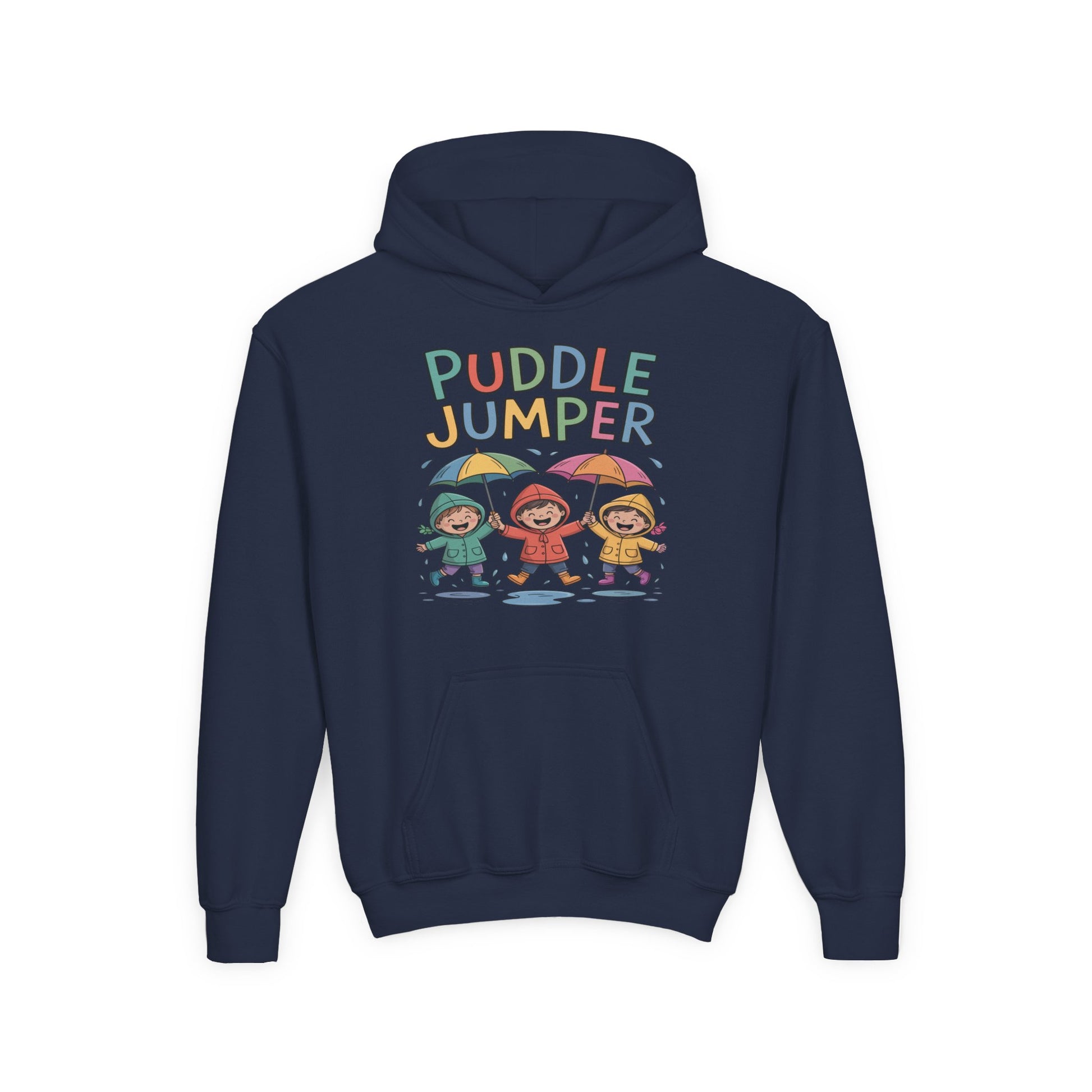 Puddle Jumper Kids Hoodie – Cute Rainy Day Children’s Pullover TEEZOCA
