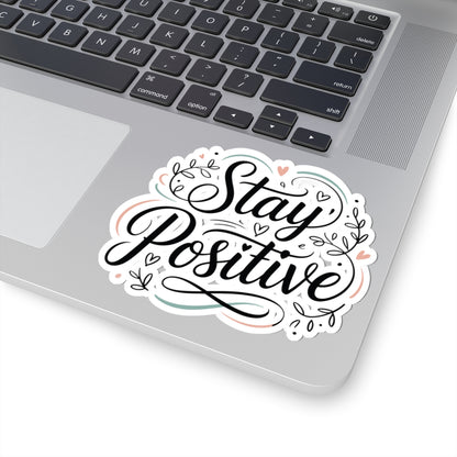 TEEZOCA stay positive inspirational quote sticker decorative lettering