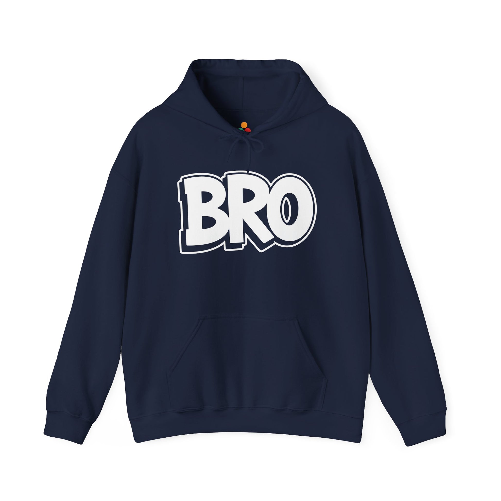 BRO Bold Typography Graphic Unisex Heavy Blend Hoodie | TEEZOCA - TEEZOCA BRO oversized text Unisex Heavy Blend Hoodie streetwear essential