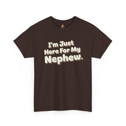 I'm Just Here For My Nephew T-Shirt – Retro Auntie & Uncle Gift Tee | TEEZOCA 