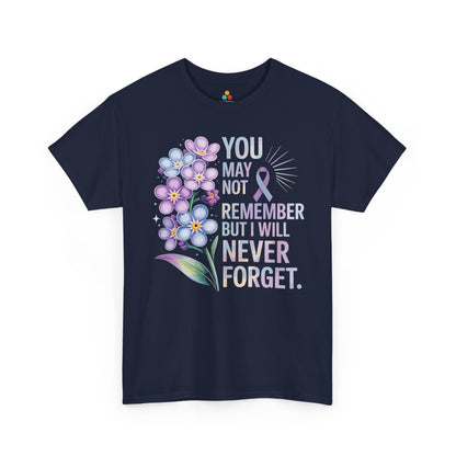 Never Forget Alzheimer Awareness Floral Unisex T-shirt | TEEZOCA 