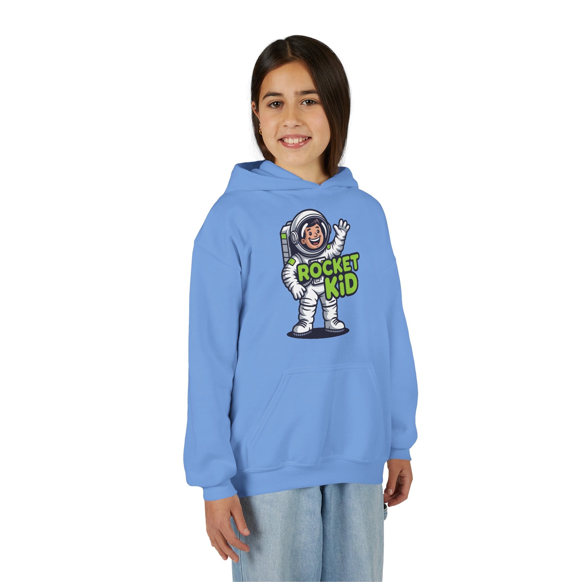 Kids hoodie with Rocket Kid astronaut space design TEEZOCA
