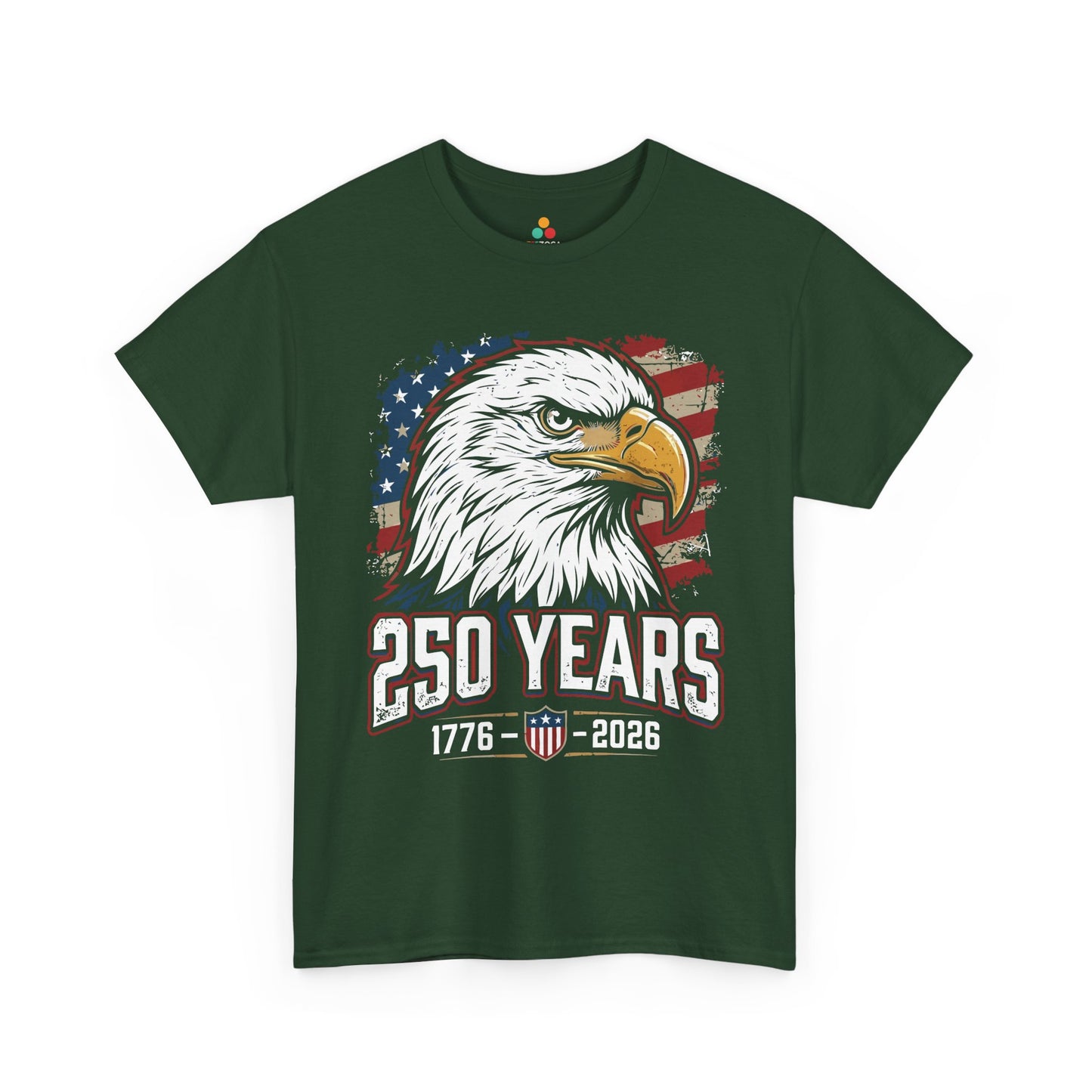 250 Years 1776–2026 Eagle Patriotic Vintage Unisex T-shirt Gift | TEEZOCA 