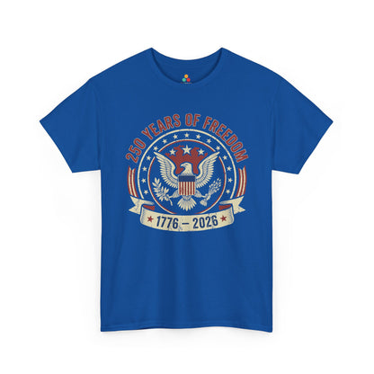 250 Years of Freedom 1776–2026 Vintage Eagle Unisex T-shirt Gift | TEEZOCA 