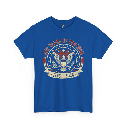 250 Years of Freedom 1776–2026 Vintage Eagle Unisex T-shirt Gift | TEEZOCA 