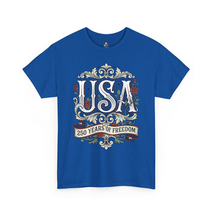 250 Years of Freedom Shirt — Vintage Americana T-shirt for Women | TEEZOCA 250 Years of Freedom Shirt T-shirt with vintage Americana styling for patriotic women and America 250 events.

