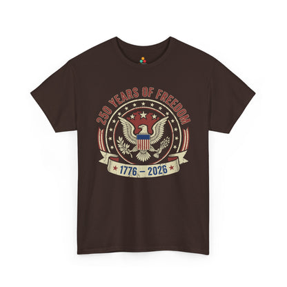250 Years of Freedom 1776–2026 Vintage Eagle Unisex T-shirt Gift | TEEZOCA 