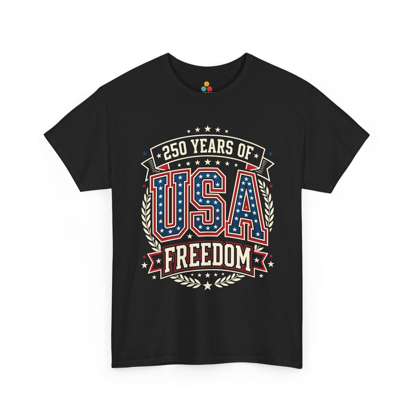 250 Years of USA Freedom Black T-Shirt – Patriotic 4th of july 2026 Tee | TEEZOCA 