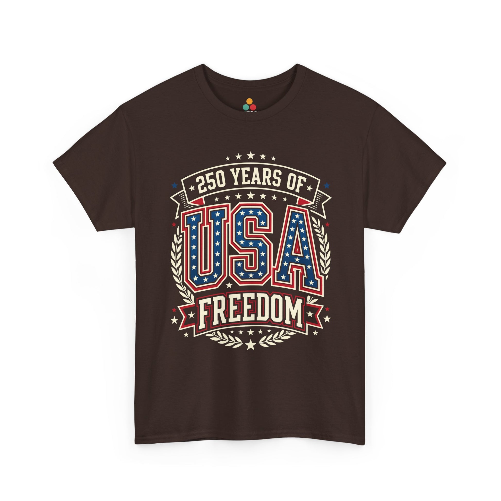 250 Years of USA Freedom Brown T-Shirt – Patriotic 4th of july 2026 Tee | TEEZOCA 