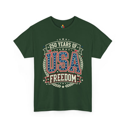 250 Years of USA Freedom Forest Green T-Shirt – Patriotic 4th of july 2026 Tee | TEEZOCA 