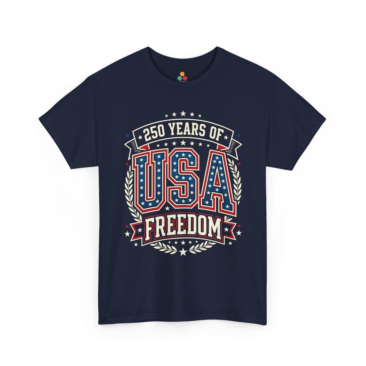 250 Years of USA Freedom navy blue T-Shirt – Patriotic 4th of july 2026 Tee | TEEZOCA 