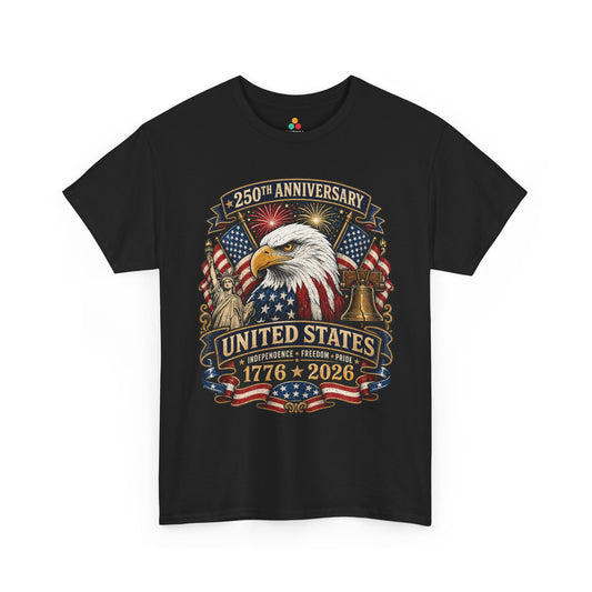 250th Anniversary Shirt Patriotic Eagle 1776 2026 T-shirt Gift | TEEZOCA 