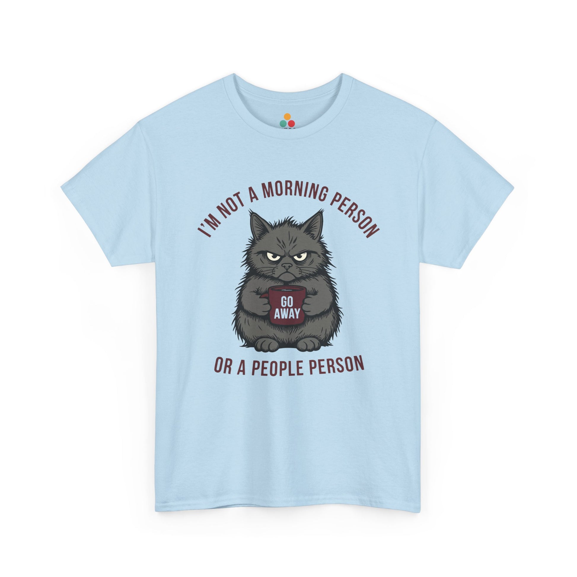 Grumpy Cat Coffee T‑Shirt – “I’m Not a Morning Person or a People Person” Funny Introvert Tee | TEEZOCA 