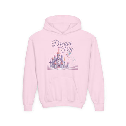 Dream Big Castle Youth Hoodie — Cute Princess Castle Pullover for Kids TEEZOCA