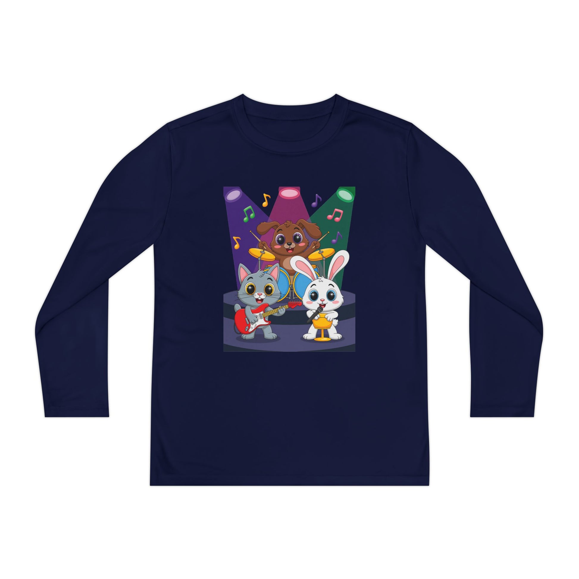 Cute Animal Band Kids Long Sleeve T-Shirt | TEEZOCA 