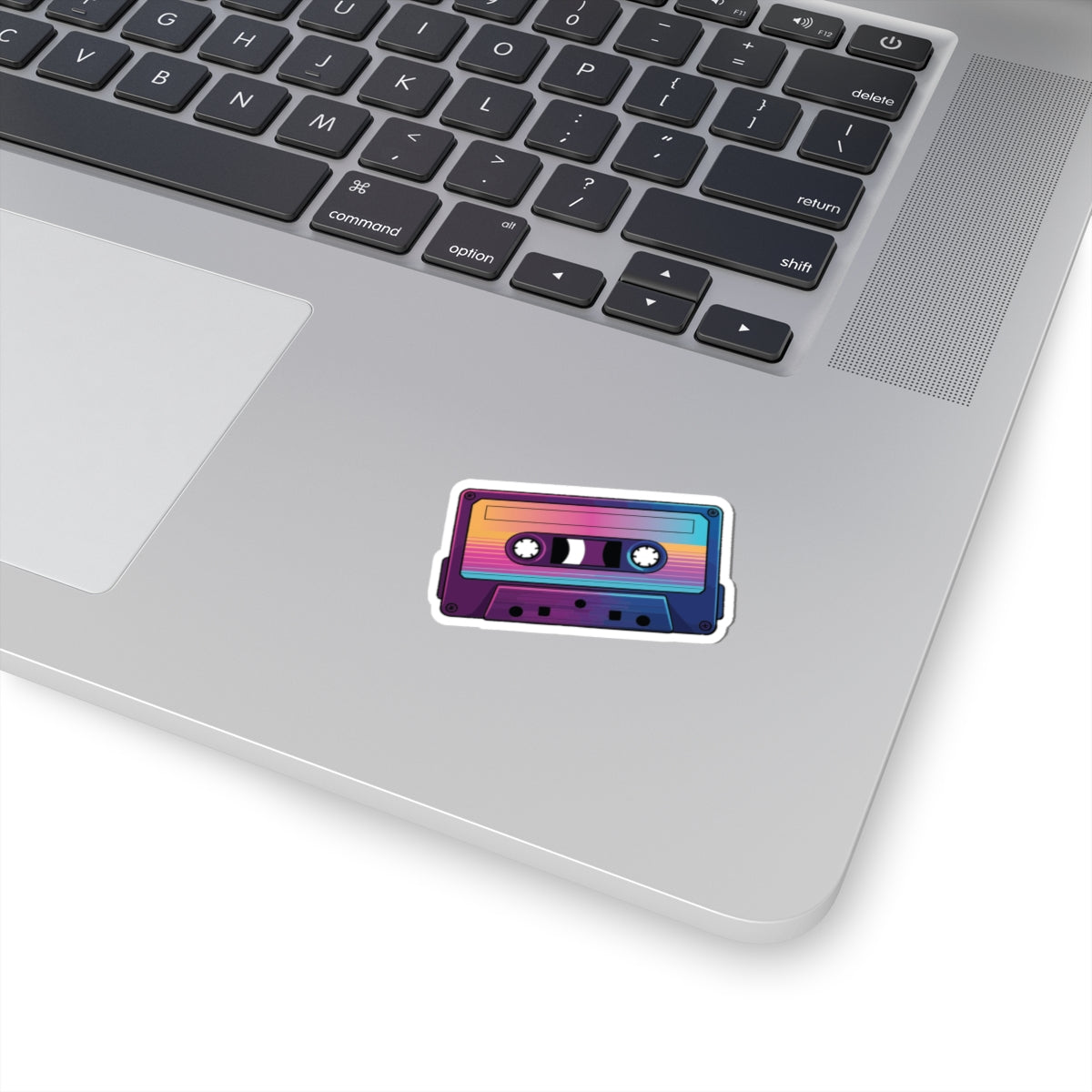 TEEZOCA vintage music sticker 80s cassette illustration neon colors