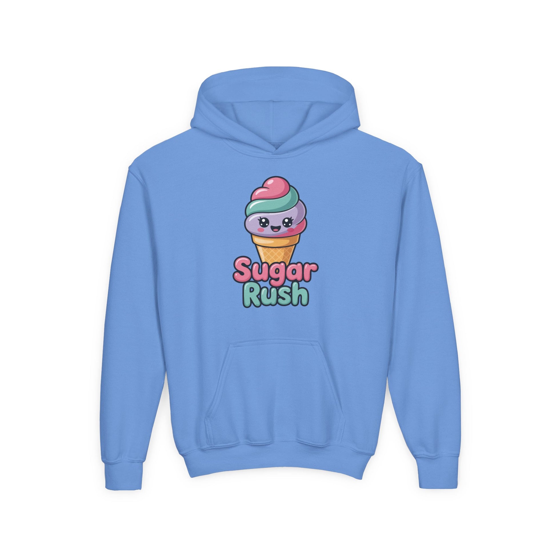 Sugar Rush Kids Hoodie — Cute Ice Cream Graphic Youth Sweatshirt TEEZOCA