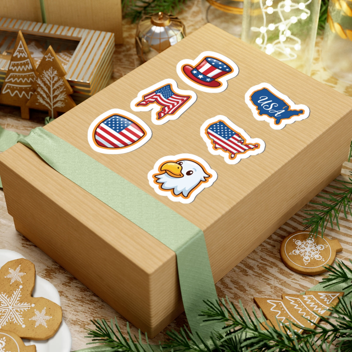 Patriotic USA Sticker Set – Cute 4th of July Aesthetic Sticker Pack | TEEZOCA 