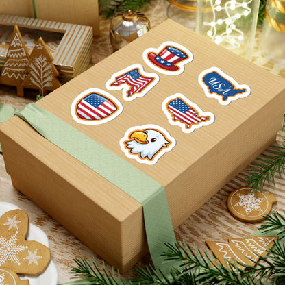 Patriotic USA Sticker Set – Cute 4th of July Aesthetic Sticker Pack | TEEZOCA 