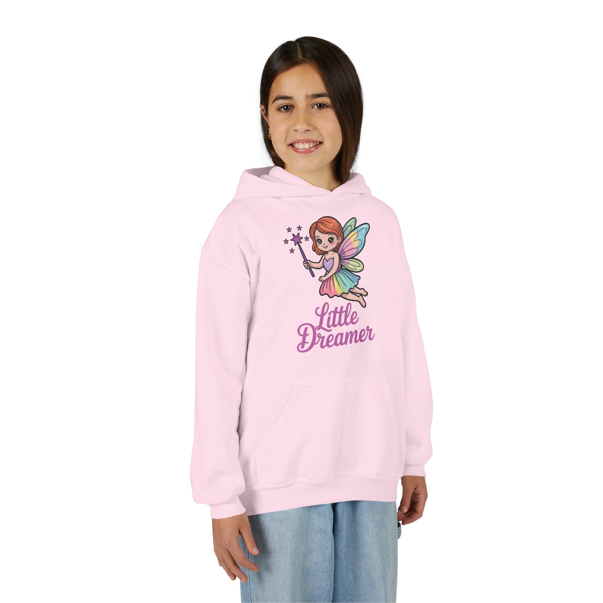 Little Dreamer Fairy Youth Hoodie - Cute Kids Hooded Sweatshirt TEEZOCA