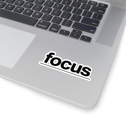 TEEZOCA productivity sticker simple focus word modern typography