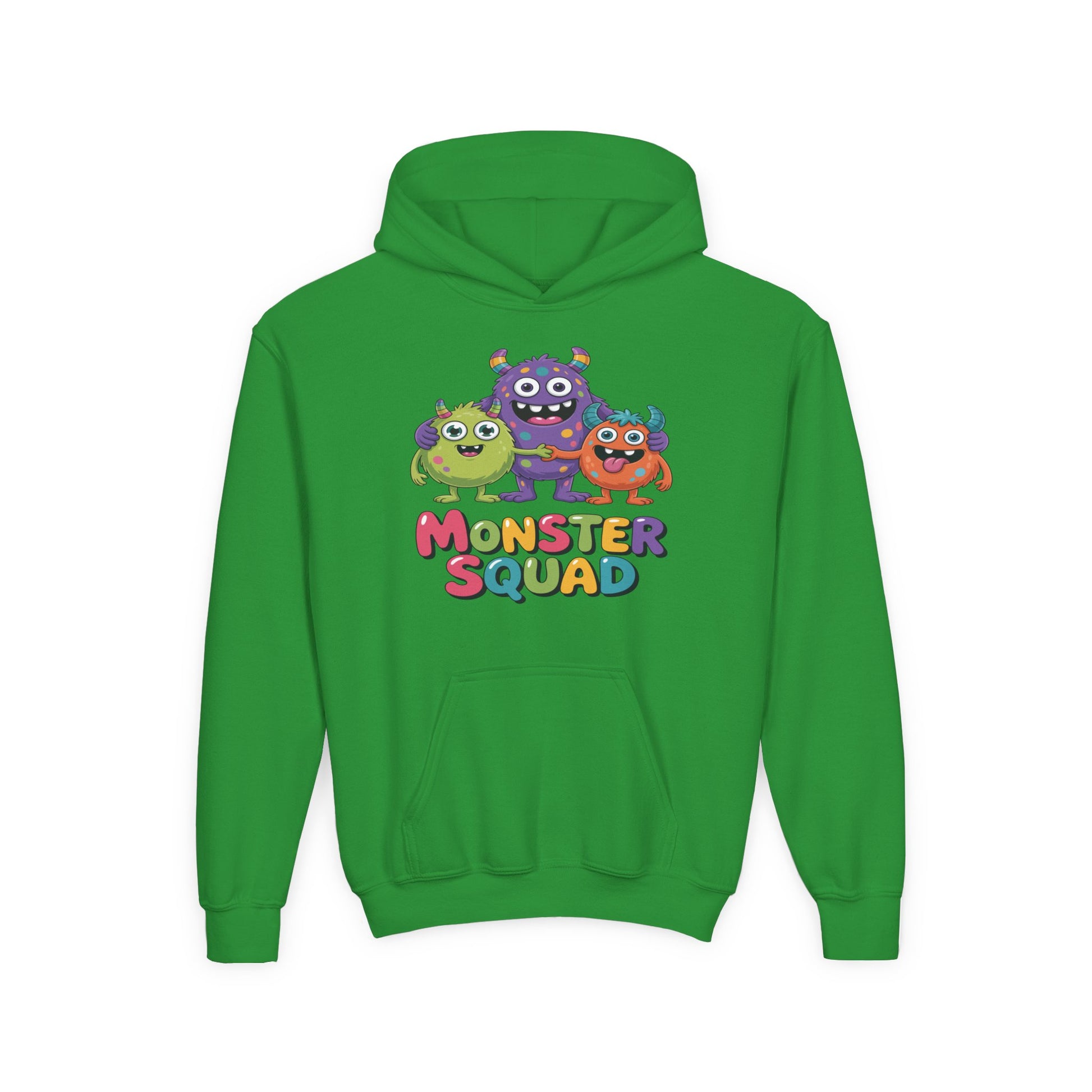 Youth Hoodie — Colorful "Monster Squad" Kids Pullover TEEZOCA
