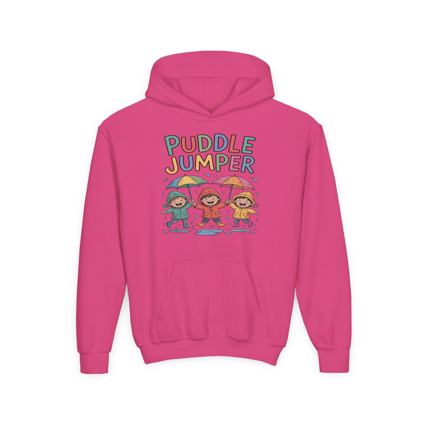 Puddle Jumper Kids Hoodie – Cute Rainy Day Children’s Pullover TEEZOCA