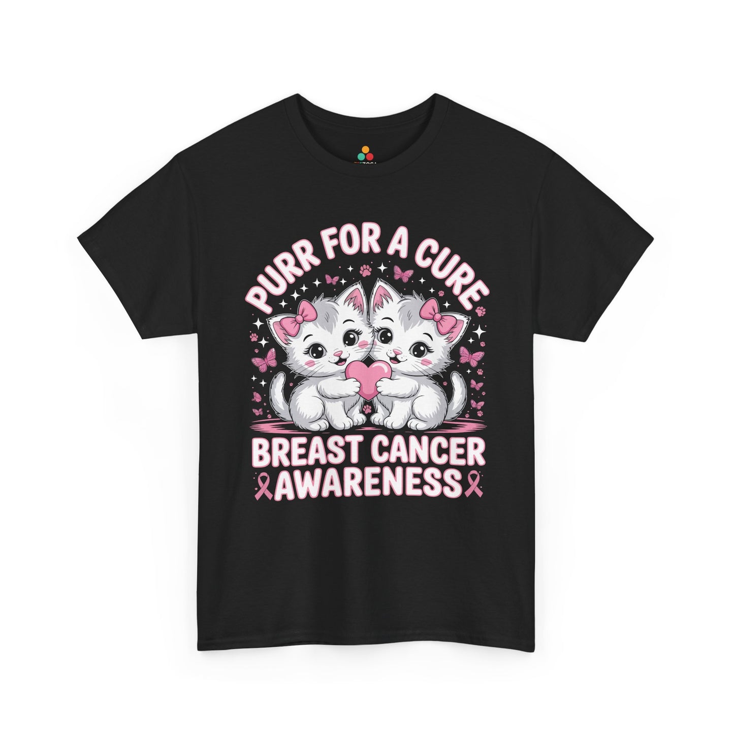 Purr for a Cure Breast Cancer Awareness Unisex T-shirt | TEEZOCA 